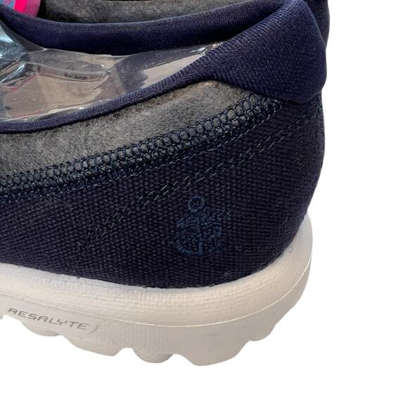 Skechers On-The-Go Low Women's Navy Blue Canvas Walking Sneakers Shoes Size 7 - Picture 9 of 16
